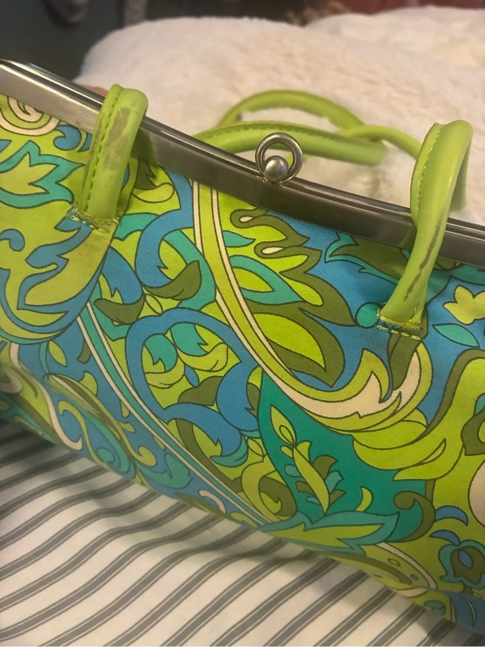 Nine West paisley floral colorful shoulder purse
